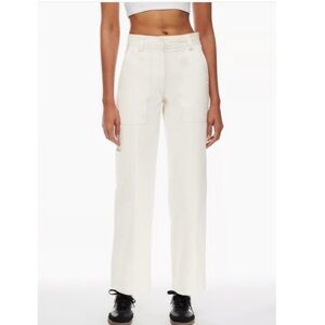 ARITZIA New Oscar Pant Mid-rise carpenter pants Sunday Best Cream Wide Leg Pants